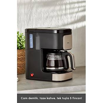 Karaca Just Coffee Aroma 2 In 1 Filtre Kahve ve �ay Demleme Makinesi Bej