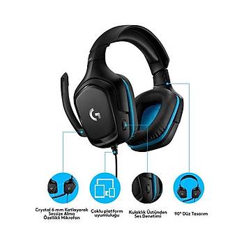 Logitech G432 7.1 Surround Kablolu Oyuncu Kulaklik 981-000770