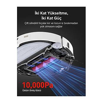 Roborock S8 Maxv Ultra Ak�ll� Robot S�p�rge Beyaz 2 YIL ROBOROCK TURKIYE GARANTILIDIR