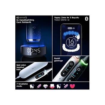 ORAL B iO 10 �arjl� Di� F�r�as� + Manyetik �arj + Seyahat Kab� Stardust Beyaz