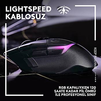Logitech G502 X Plus 910-006163 Siyah RGB Lightspeed Hero �arjl� Optik Kablosuz Oyuncu Mouse