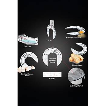 Karaca Powercast Chef 1800 W 6.2 LT D�k�m Stand Mikser ve Mutfak �efi G�m��