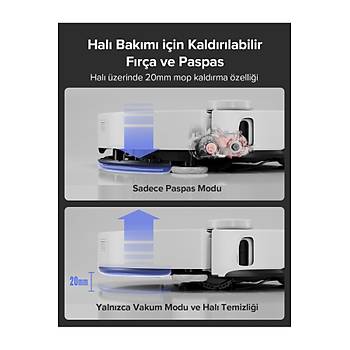Roborock S8 Maxv Ultra Ak�ll� Robot S�p�rge Beyaz 2 YIL ROBOROCK TURKIYE GARANTILIDIR