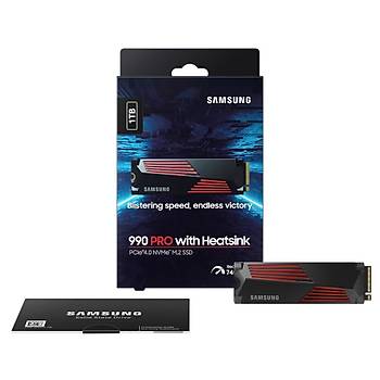 Samsung 990 PRO Sogutuculu 1TB MZ-V9P1T0CW 7450MB-6900MB/Sn PCIe 4.0 x4 NVME 2.0 M.2 SSD 5 YIL Samsung TURKIYE Garantili