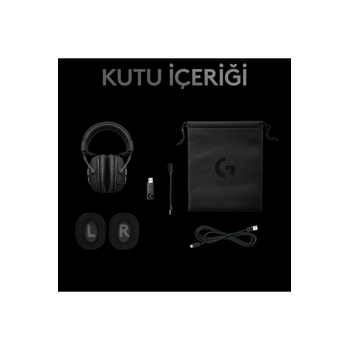 Logitech G Pro X 981-000907 Wireless Lightspeed 7.1 Kablosuz Kulak �st� Oyuncu Kulakl���