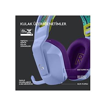 Logitech G G733 LIGHTSPEED RGB Kablosuz 7.1 Surround Ses Oyuncu Kulakl - Lila 981-000890