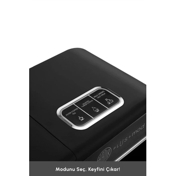 Karaca Hat�r Plus 5 in 1 Konu�an K�zde ve S�tl� T�rk Kahvesi ve Filtre Kahve Makinesi Black Chrome