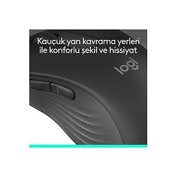 Logitech M650 Signature 910-006253 Siyah Sessiz K���k Boy Sa� El Kablosuz Mouse
