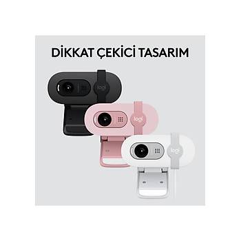 Logitech BRIO 100 Pembe 960-001623 Full HD Mikrofonlu Webcam