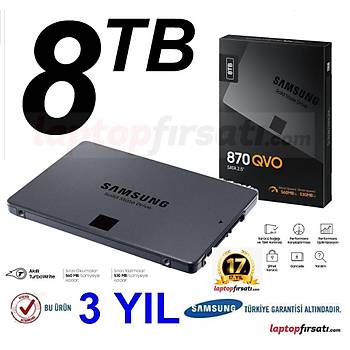 Samsung 870 QVO 8TB 560MB-530MB/s Sata 3 SSD (MZ-77Q8T0BW) (3 Yıl Samsung Türkiye Garantili)