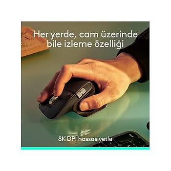 Logitech Mx Master 3s Bluetooth Edition Performans 8000 Dp� Sarjedilebilir Optik Sessiz Kablosuz Mouse, Siyah 910-007501