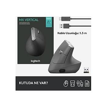 Logitech Mx Vertical Siyah 910-005448 Optik �arjl� Kablosuz Mouse