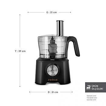 Karaca Mastermaid Power Multifunctional 10 in 1 Mutfak Robotu 2000W Black