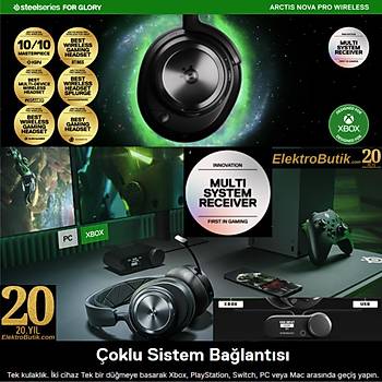 STEELSERIES�ARCTIS NOVA PRO XBOX & PC KABLOSUZ COKLU SISTEM OYUN KULAKLIGI SSH61521 SIYAH 2 YIL STEELSERIES TURKIYE GARANTILIDIR
