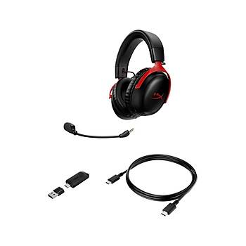 HyperX 77Z46AA Cloud III Siyah-K�rm�z� DTS X Kablosuz Oyuncu Kulakl���