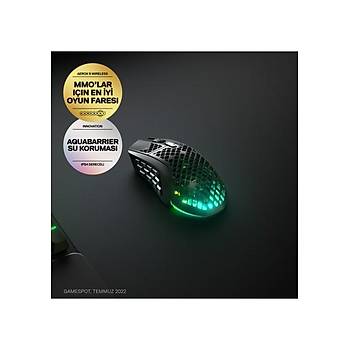 Steelseries Aerox 9 Siyah SSM62618 RGB Makrolu �arjl� Optik Kablosuz Oyuncu Mouse