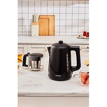 Karaca Mega Tea 1501 1500 W Cam �ay Makinesi Siyah
