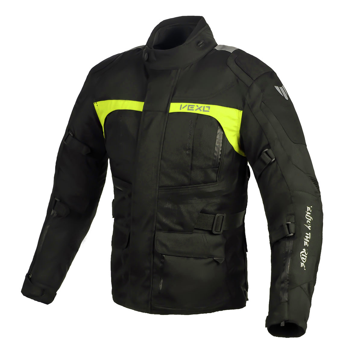 Vexo Adventure H20 4 Mevsim Motosiklet Montu Siyah-Neon Sarı
