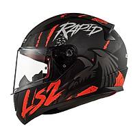  LS2 RAPID RAVEN MAT SYAH-BEYAZ-KIRMIZI
KASK 
