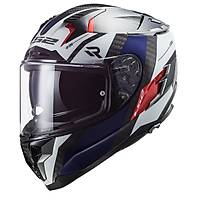  LS2 CHALLENGER C KARBON ALLOY BEYAZ-MAV-KIRMIZI KASK 