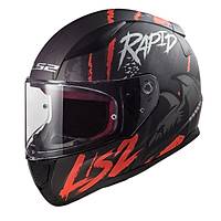  LS2 RAPID RAVEN MAT SYAH-BEYAZ-KIRMIZI
KASK 