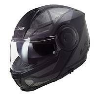  LS2 SCOPE AXIS MAT SYAH-TITANIUM KASK 
