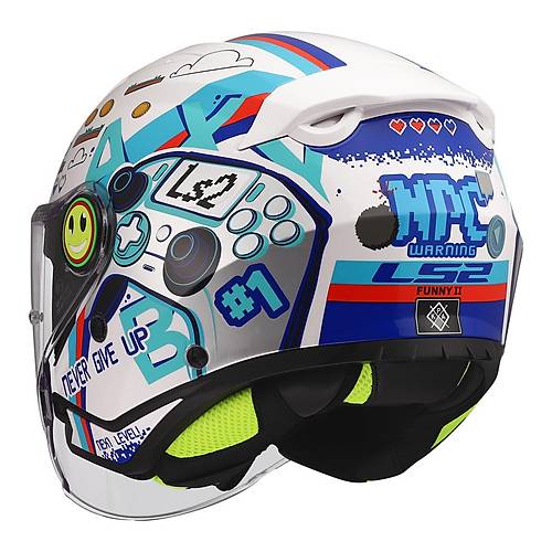 LS2 Funny 2 Next Level Beyaz �ocuk Motosiklet Kask�