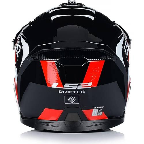 LS2 Dr�fter Tr�al�ty �ene ��kar�labilir Mod�ler Motosiklet Kask� K�rm�z�- Siyah