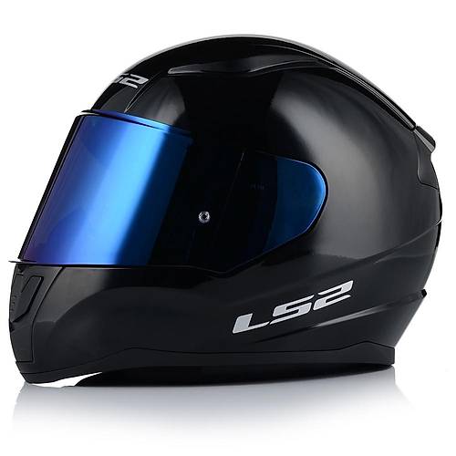 Ls2 Rapd 2 Parlak Siyah Fullface Motosiklet Kask Mavi Caml