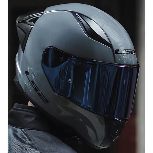 LS2 Rapd 2 Race Nardo Gri Fullface Motosiklet Kask Mavi Caml