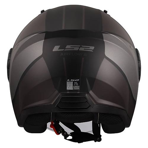 LS2 A�rflow 2 Cover Mat Siyah-Gri A��k Motosiklet Kask�