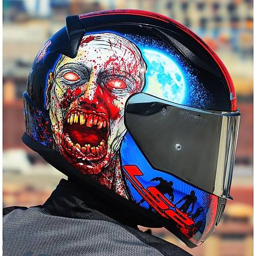 Ls2 Rapd 2 Zombe Fullface Motosiklet Kask Gri Caml
