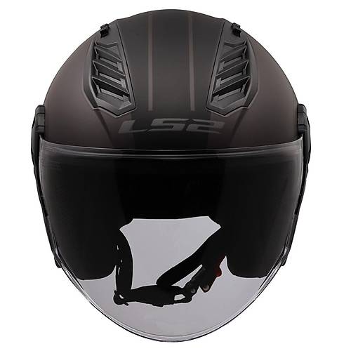 LS2 A�rflow 2 Cover Mat Siyah-Gri A��k Motosiklet Kask�