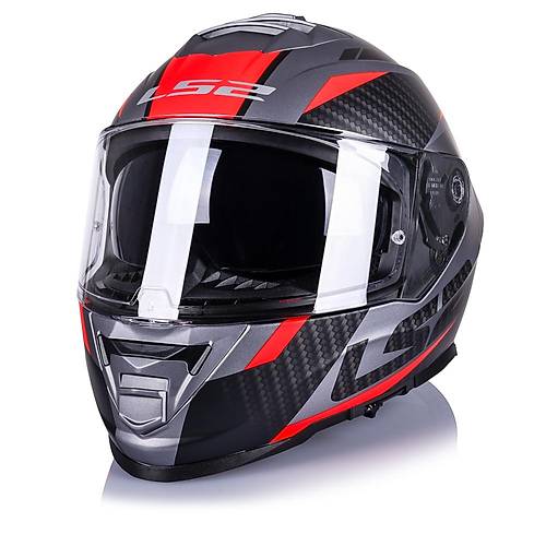 LS2 Storm 2 Racer Kapal Motosiklet Kask Mat Ttanum-Neon Turuncu