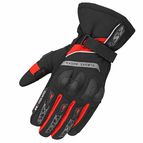 LS2 Snow Evo H20  Siyah-K�rm�z� K��l�k Motosiklet Eldiveni