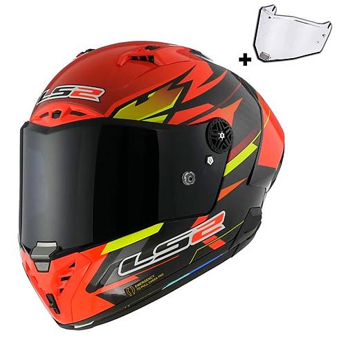 LS2 Thunder Karbon Gp Aero F�re K�rm�z�-Siyah Full Face Motosiklet Kask�