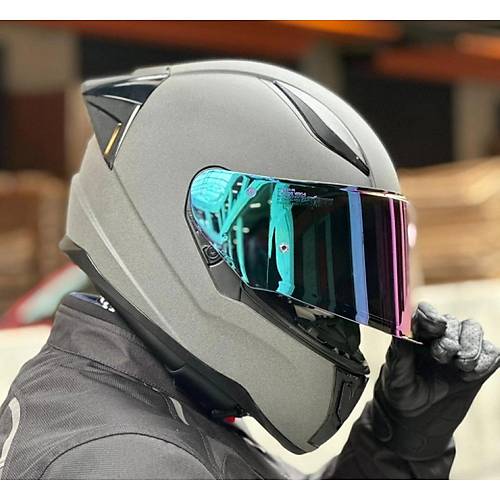 LS2 Rap�d 2 Race Mat Concrete Full Face Motosiklet Kask� G�kku�a�� Caml�