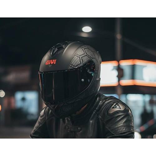 Givi  50.x Snake Mat Karbon Kapal� Motosiklet Kask� Spectra Siyah Caml�