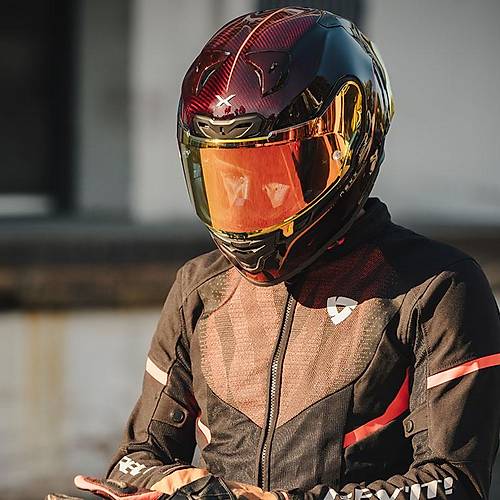 Nexx X.R3R Hag�b�s Karbon K�rm�z� Kapal� Motosiklet Kask�