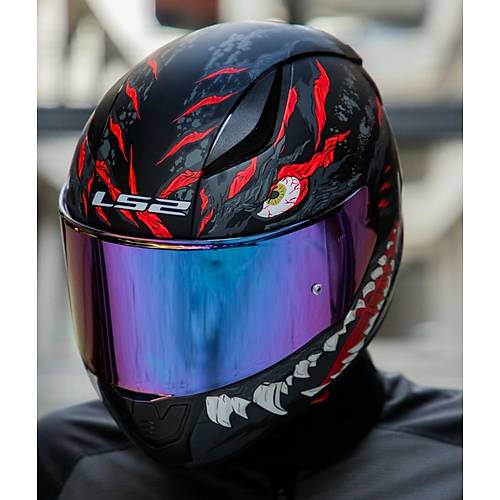 LS2 Rapd 2 Kaju Kapal Motosiklet Kask Gkkua Caml
