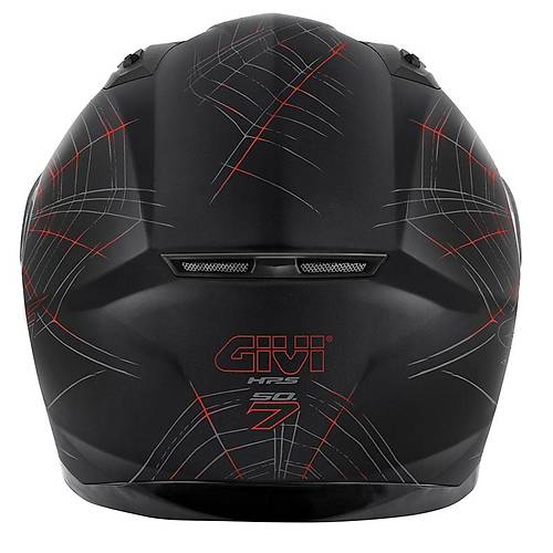 Givi  50.7 Phob�a Mat Siyah-K�rm�z� Kapal� Motosiklet Kask�