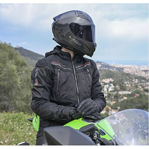 LS2 Z�rcon�um Evo 4 Mevsim Motosiklet Montu Siyah-K�rm�z�