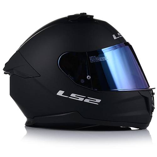 LS2 Stream 2 Mat Siyah Full Face Motosiklet Kask Mavi Caml