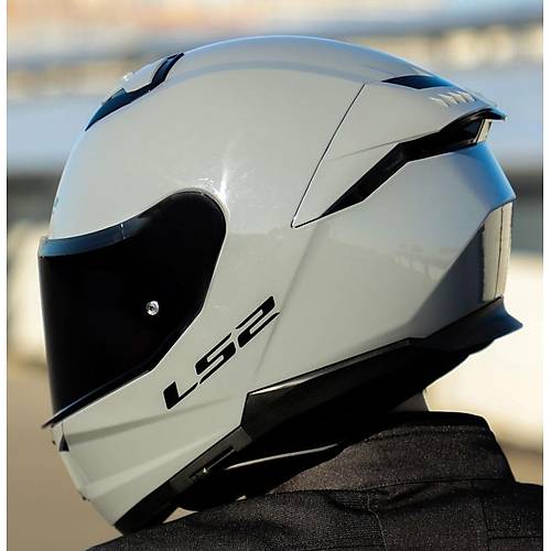 LS2 Stream 2 Nardo Gri Full Face Motosiklet Kask Siyah Caml