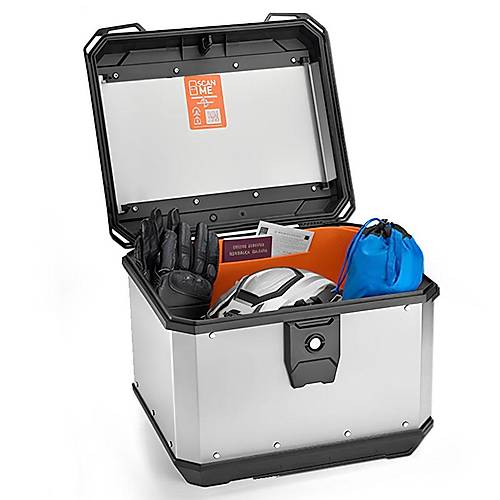 Kappa KMX500A Al�minyum Motosiklet Arka �anta Gri 50 LT