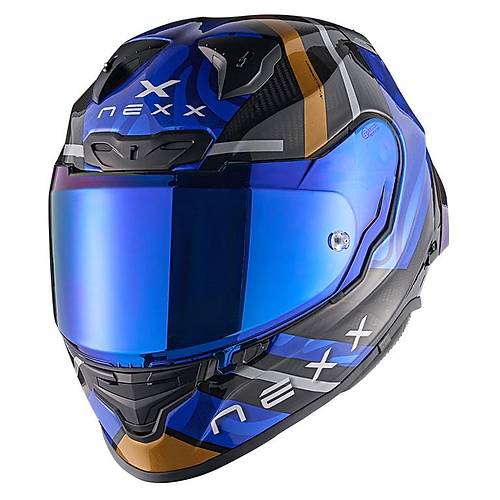 Nexx X.R3R Sw�rl Karbon Mavi  Kapal� Motosiklet Kask�