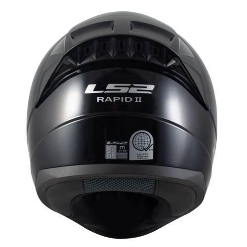 LS2 Rapd 2 Race Parlak Siyah Full Face Motosiklet Kask