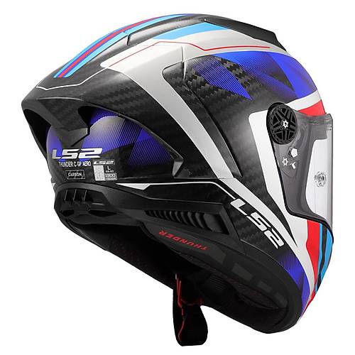 LS2 Thunder Karbon Gp Aero Raute Mavi-K�rm�z� Full Face Motosiklet Kask�