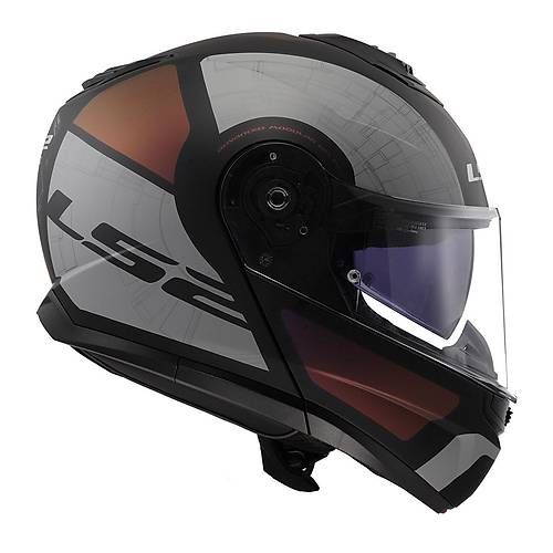 LS2 Strobe 2 Or�on Mat Siyah-Mor-Mavi  �ene A��l�r Motosiklet Kask�