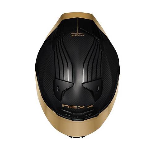 NEXX X.R3R GOLDEN EDITION KARBON MAT SYAH-SARI KASK